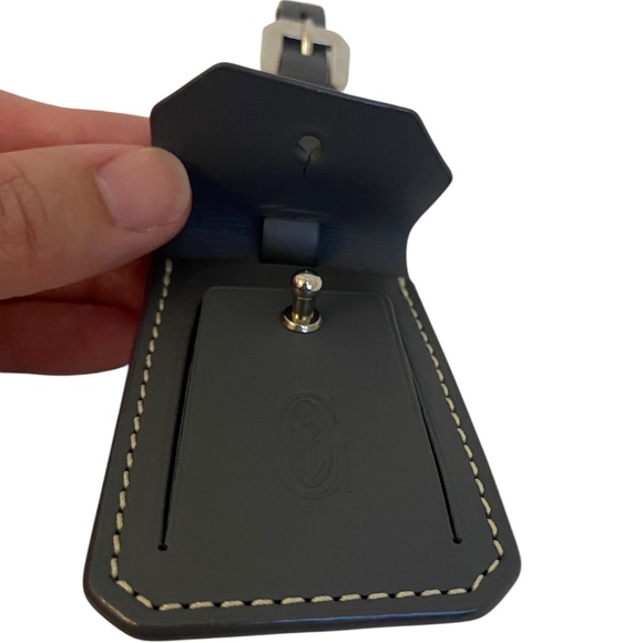 Authentic Goyard Gray All Leather Luggage Tag Ultra Rare Luxury Travel Accessory - Picture 4 of 8